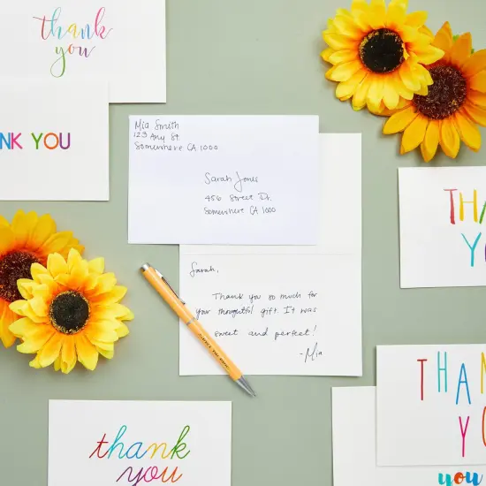48 Pack 4x6-inch Bulk Thank You Cards with Envelopes - Appreciation Gift Note for Teachers and Kids (6 Assorted Designs) {2}