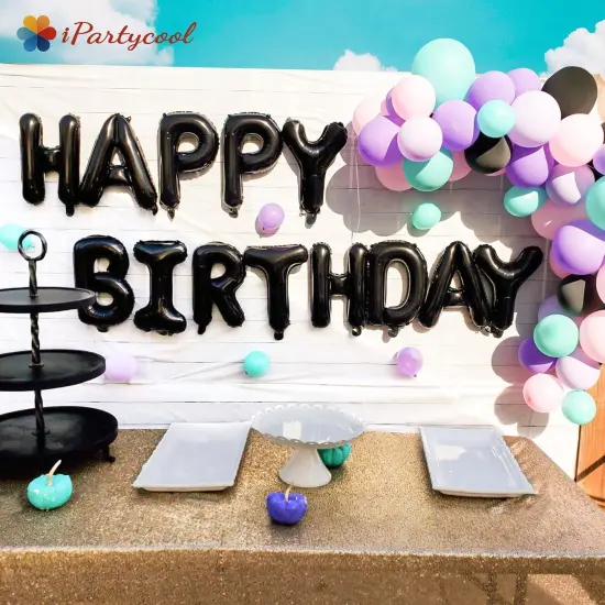 Black Premium Mylar Foil Letter Number(black) {3}