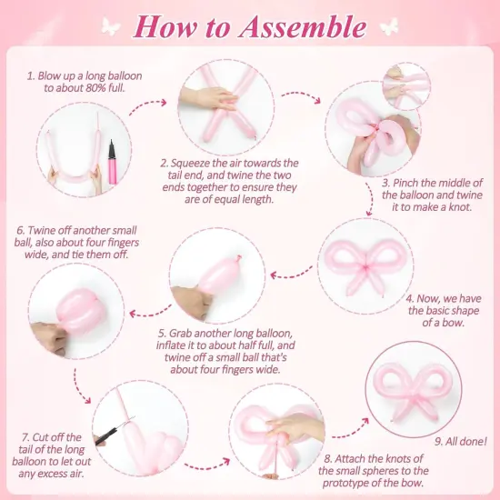 140-Pc Hot Pink Balloon Arch Kit &ndash; 18 Inches {3}