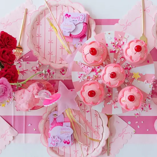PETAL PINK SIGNATURE BOW SMALL PLATES {5}