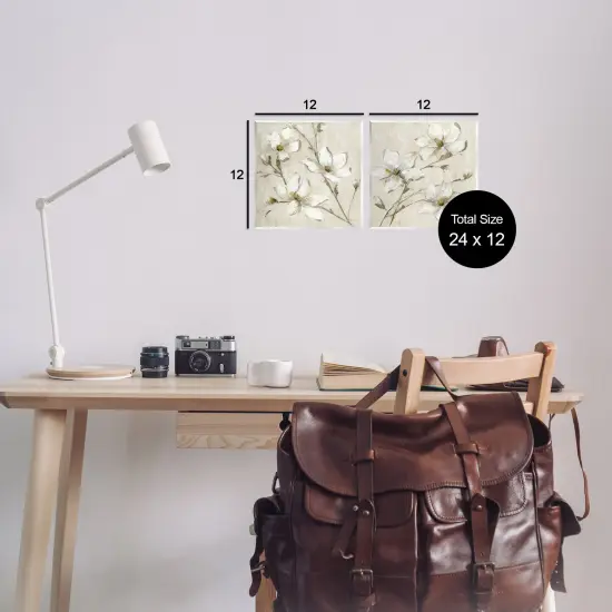 Stupell Industries Outstretched Dogwood Branches 2pc Wall Plaque Set Design by Sally Swatland {3}