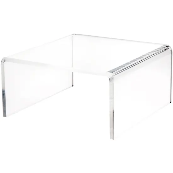 Plymor Clear Acrylic Short Square Display Riser, 5" H x 10" W x 10" D (3/8" thick) {2}