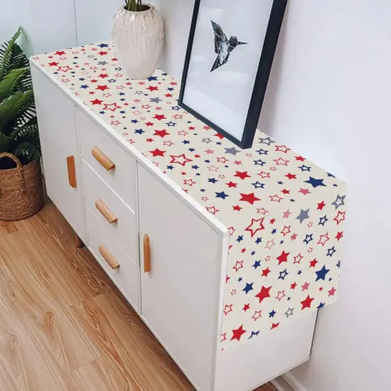 Memorial Day Independence Day 4th of July Table Runner Stars Patriotic America Table Decoration Home Kitchen Dining Indoor Holiday Farmhouse Decor {3}