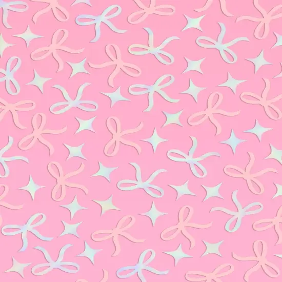 Fetti Bow Confetti - 200 pc | Bachelorette Party Pink and Iridescent, Engagement Party Decoration, Tying the Knot Table Decor, Bride To Be Coquette Ribbon Bridal Shower Supplies {3}