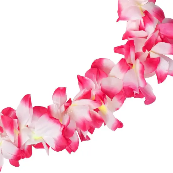 Hawaiian Leis Luau Party Wreath Set - Flower Necklace Headband and Bracelets, Great for Beach Wedding Birthday Holiday Hawaii Theme Party Activity Graduation Decoration (Pink) {5}