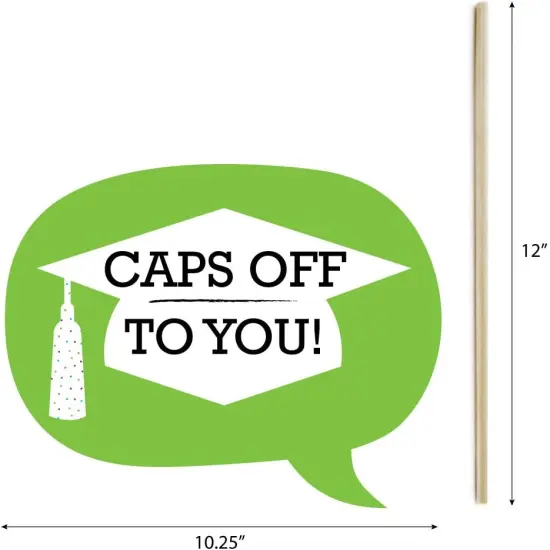 Funny Hats Off Grad - Graduation Party Photo Booth Props Kit - 10 Piece {3}