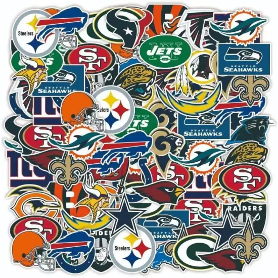 Football Rugby Stickers for Basketball Team Fans(98pcs) Vinyl Waterproof Stickers for Water Bottles Teens Boys Luggage Laptop Snowboard {3}