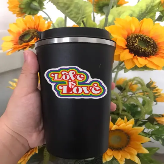 (Set of 10) LGBTQ+ Pride Subtle Ally Subtle LGBTQ Stickers, Equal Rights for Others It's Not Pie Sticker, Bee Yourself Sticker, This Human Will Provide A Safe Space Sticker, Love is Love Sticker (2") {4}