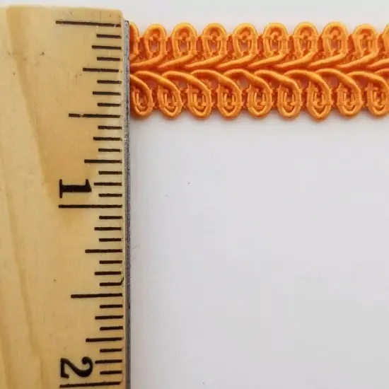 1/2" Chinese French Braid Gimp Trimming - 12 Continuous Yards - Many Colors! Orange {2}