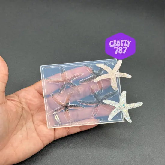 Starfish 2D Silicone Mold, Jewelry Silicone Mold Resin Mold (D15) {1}