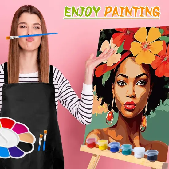 96 Pcs Pre Drawn Canvas Painting Set Sip and Paint Kit {5}