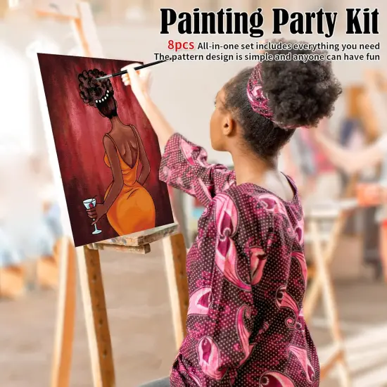 8 Pack Pre Drawn Canvas for Painting for Adults {3}