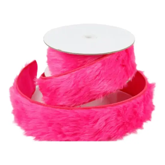 2.5" Furry Ribbon: Pink (5 Yards) {1}