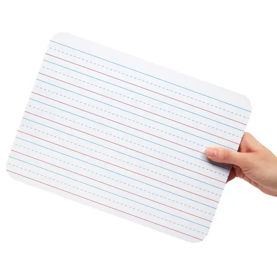 Juvale 12 Pack Double Sided Dry Erase Boards with Lines - Small Classroom Whiteboards for Students, Homeschool and Writing Practice - Reusable Personal Lapboards for Kids Ages 3-14 (9x12 in) {5}
