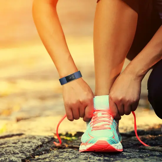 Zodaca Replacement Band for Fitbit Charge 2 Adjustable Sport Band Strap Accessories Wristband with Fasteners and Metal Clasps - Black {2}