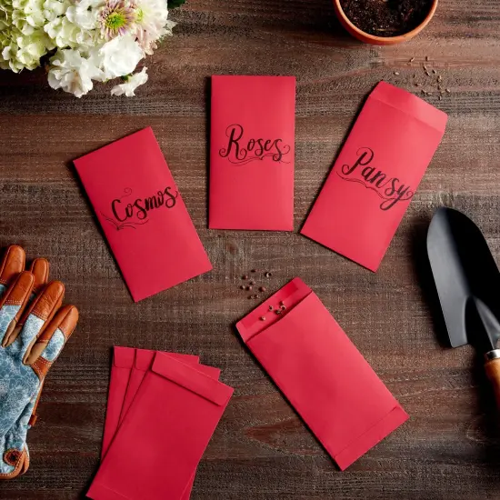 100 Pack Red Money Envelopes for Cash, Coins, Saving, Budgeting (Small, 3.5x6.5in) {2}