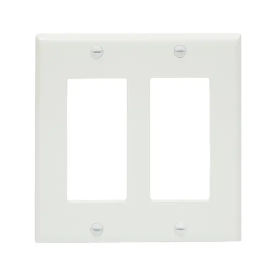 2-Gang Wall Plates, Double Light Switch Cover (4.53 x 4.57 In, 20 Pack) White {5}