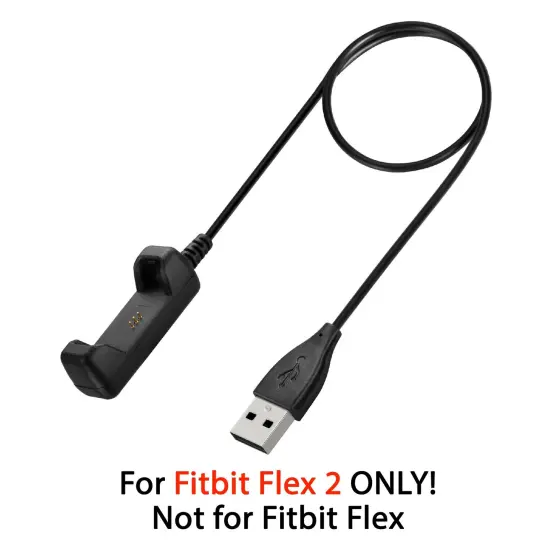 Insten compatible with Fitbit Flex 2 - Replacement USB Charging Cable Cord Cradle Dock Charger Adapter Fitness Wristband Black {2}