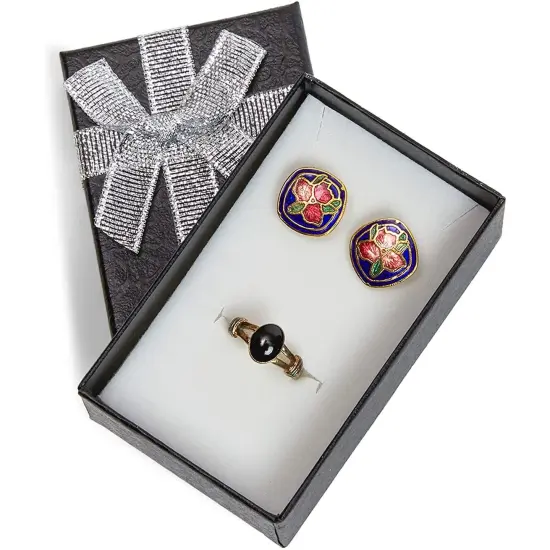 Bright Creations 24 Pack Jewelry Gift Box Set with Lids and Ribbon Bows, Bulk Small Cardboard Boxes for Ring Necklace Bracelet Earrings Display (6 Colors, 2 x 3 x 1 in) Multicolor {6}