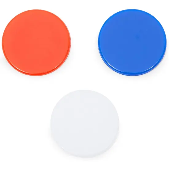 300 Count Blank Plastic Bingo Chips, Math Counters for Kids Learning, Card Game Supplies, 3 Colors, 1 in Multicolor {5}