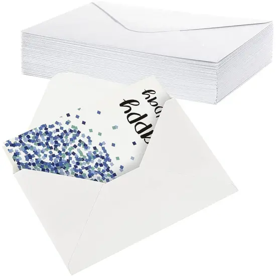 48 Pack Birthday Cards Bulk, 6 Assorted Confetti Designs with Envelopes, 4x6 Multicolor {6}