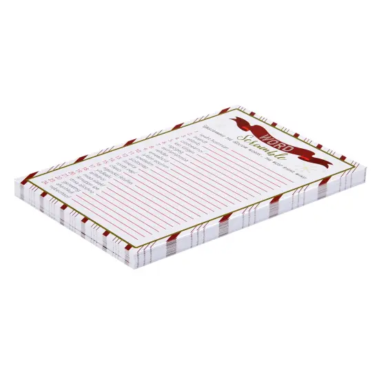 Blue Panda 50 Sheets Christmas Word Scramble Game, Holiday Party Activity for Family, Fun Festive Adult Christmas Party Games for Xmas Celebrations Gatherings at Home or Office (5 x 7 In) {5}