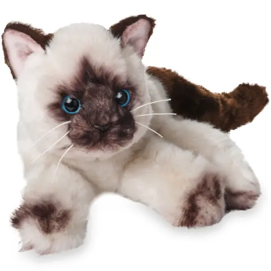 Bearington Cleo Plush Stuffed Animal Siamese Cat, Kitten 15 Inch, For Ages 3-14 Multicolor {1}