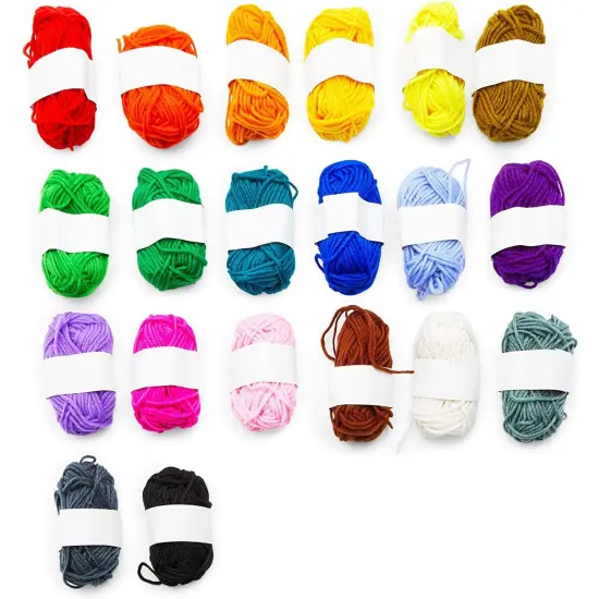20 Pack Medium #4 Yarn for Crocheting, Acrylic Skein Kit, Knitting Crochet Supplies, 420 Yards Multicolor {7}