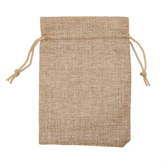 100 Pack Burlap Drawstring Pouch for Jewelry, Party Favors, Arts and Crafts, Natural Brown, 3.7 x 5.5 in {5}