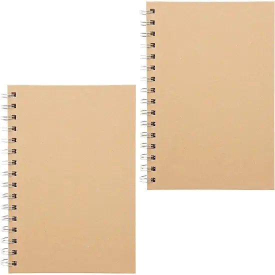 Kraft Paper Undated Calendar with Photo Album for Desk (8.25 x 5.5 in, 2 Pack) Brown {4}