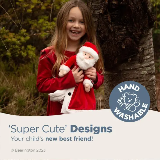 Bearington Baby Santa Snuggler, 15 Inch Plush Christmas Santa Claus Security Blanket Lovey for Babies, For Ages 0-3 Red {3}