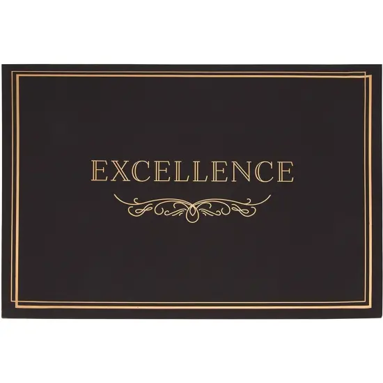 Certificate Holder - 12-Pack Diploma Cover, Document Cover for Letter-Sized Award Certificates, 300 GSM, Excellence Gold Foil Print, Black, 11.2 x 8.8 Inches {4}