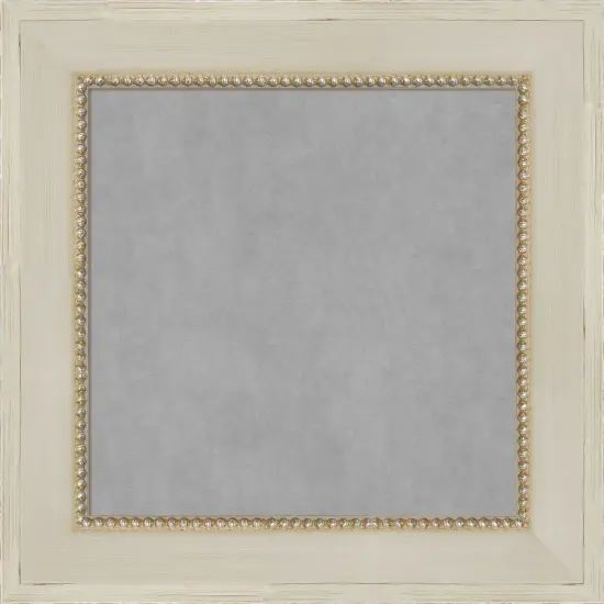 Paige Wood Framed Magnetic Board Paige White Silver {7}