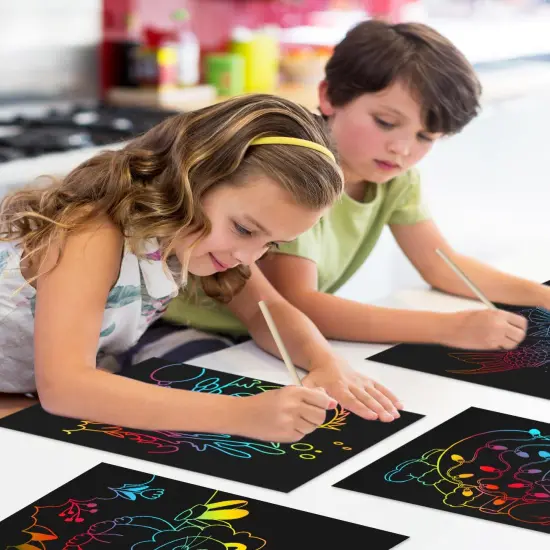 10 Pcs Rainbow Scratch Paper {5}