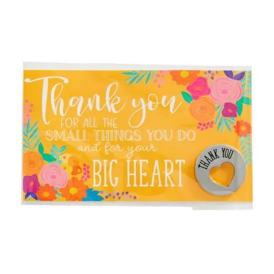 Set of 12 Tokens of Appreciation for Employees with Floral Thank You Cards Combo for Staff Work Gifts (0.75" Diameter) {7}