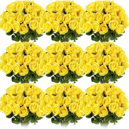 100 Pieces Artificial Roses Flowers Bulk {1}
