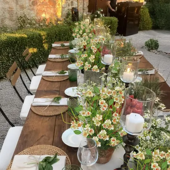 3Pcs 22inch Realistic Silk Forsythia Stems {3}