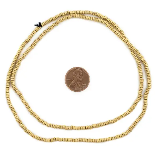 The Bead Chest Brass Faceted Square Heishi Beads (2.5mm) {2}