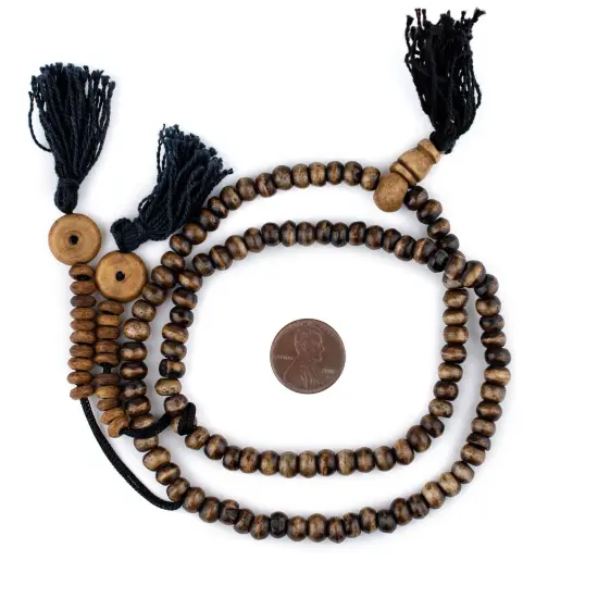 The Bead Chest Brown Rustic Bone Mala Beads (6mm) {2}