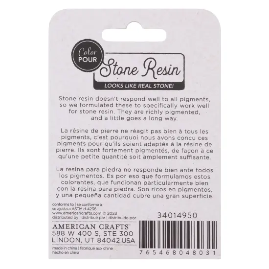 American Crafts Stone Resin Colorant 4/Pkg-Warm {4}