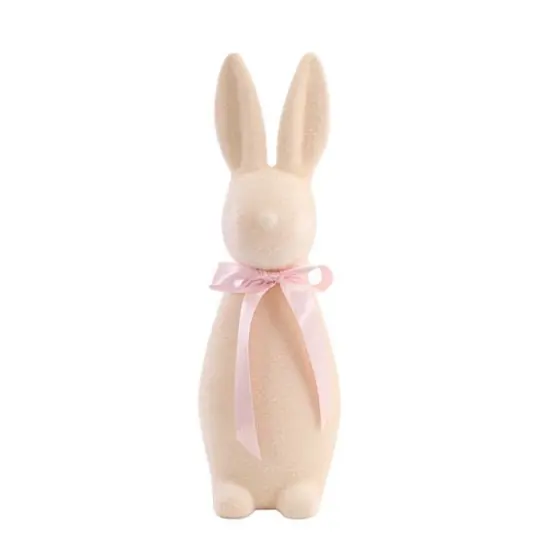 16" Flocked Button Nose Bunny (WH0134) Dark Pink {7}