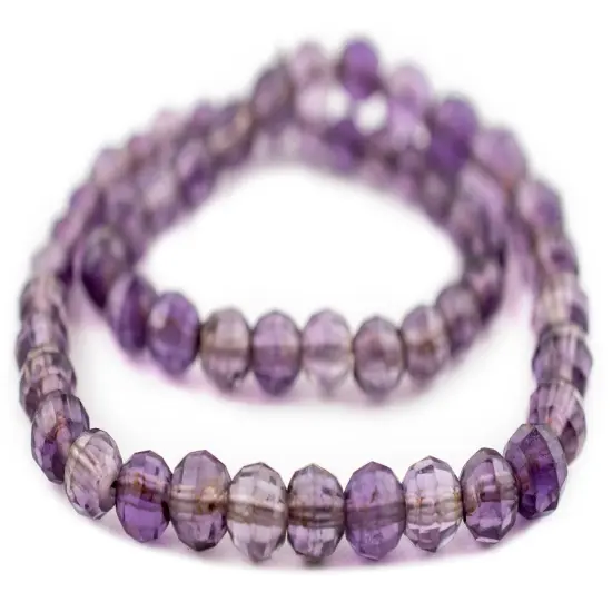 The Bead Chest Graduated Faceted Round Amethyst Beads (6-10mm) {3}