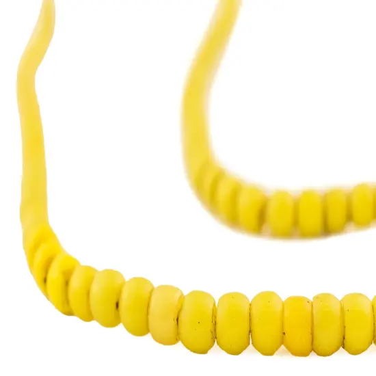 The Bead Chest Yellow Turkana Beads: Authentic East African Tribal Glass Beads from Kenya {1}