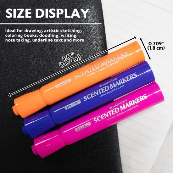 BAZIC Washable Scented Markers 10 Color {8}