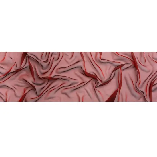 1 Yard Red Black Iridescent Silk Voile Chiffon Like Draping Fabric, 54 Inches Wide {3}
