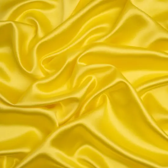 1 Yard Buttercup Yellow Silk Crepe Back Satin Soft Smooth Bright Sewing Fabric for Evening Dresses 44 inch Width {1}