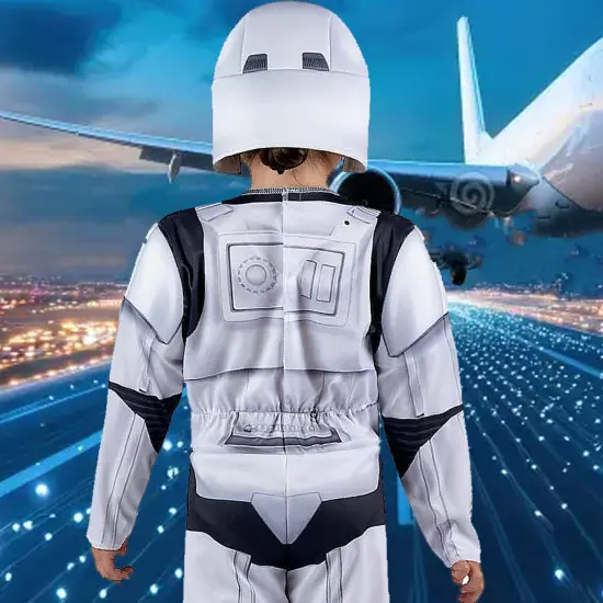 Toddlers Star Wars Stormtrooper Deluxe Costume Jumpsuit and Cap {4}