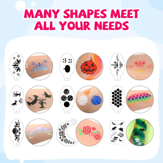 46 pcs Face Paint Stencils(Multicolor) {5}