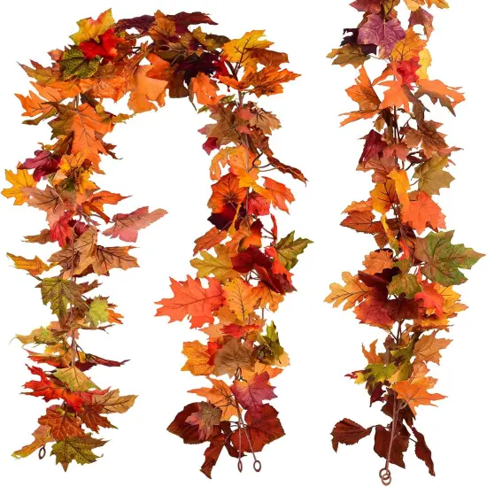 4 Pack Fall Maple Garland {1}