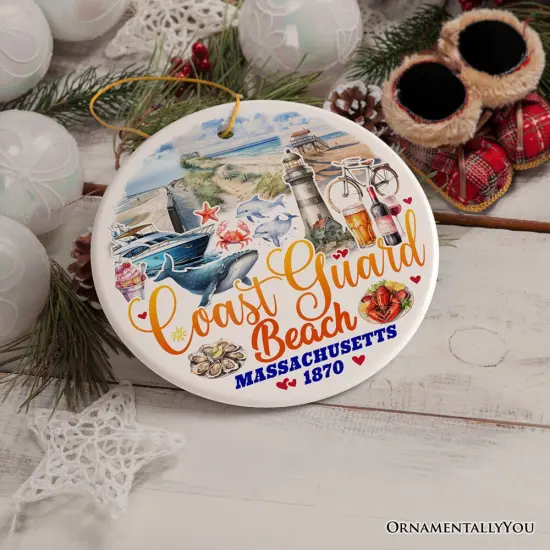 Coast Guard Heritage Christmas Ornament, Massachusetts Souvenir and Gift {2}